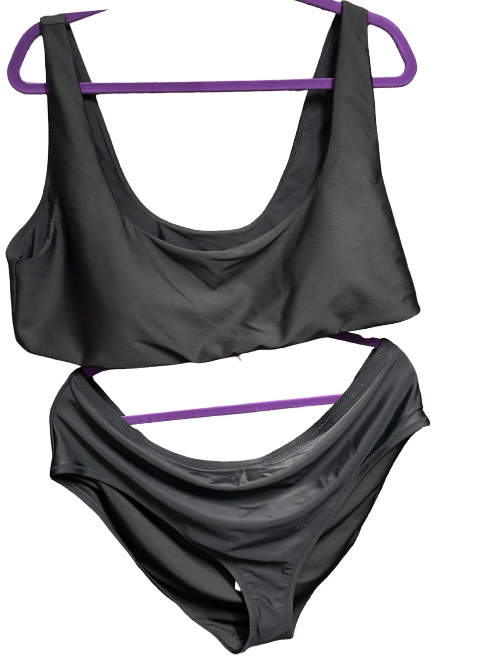 Plus JCrew Size Black Scoop Neck Bikini Set - Picture 3 of 9